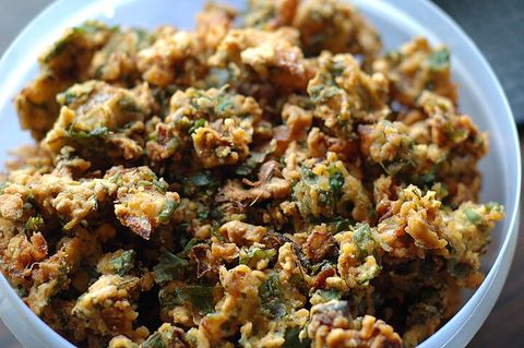 Onion and spinach pakora